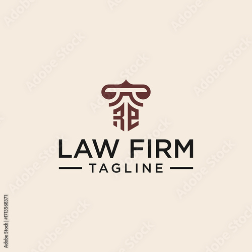 RE law logo design inspiration