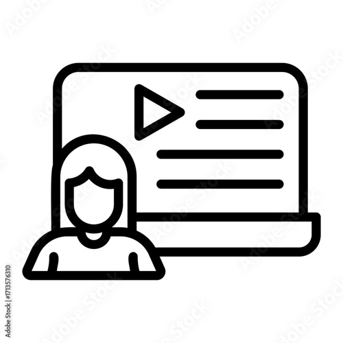 zoom meeting Line Icon