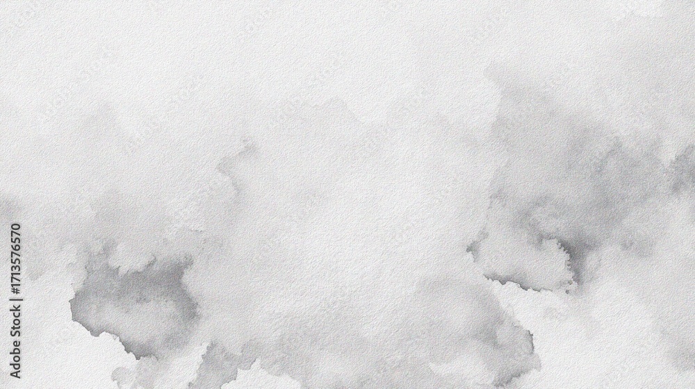 Obraz premium Generative AI, Soft gray wash on white watercolor