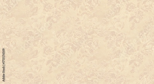 Floral Cream: Delicate Rose Pattern for Elegant Backgrounds