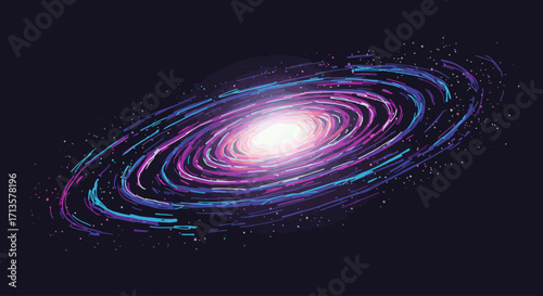 Cosmic Spiral Galaxy Celestial Art