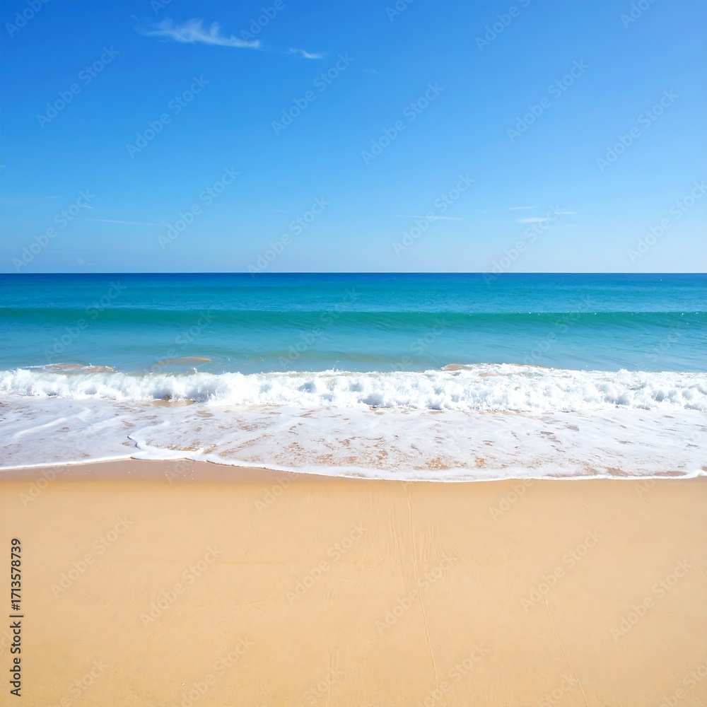 Fototapeta premium Tranquil beach scene under a vibrant sky (3)