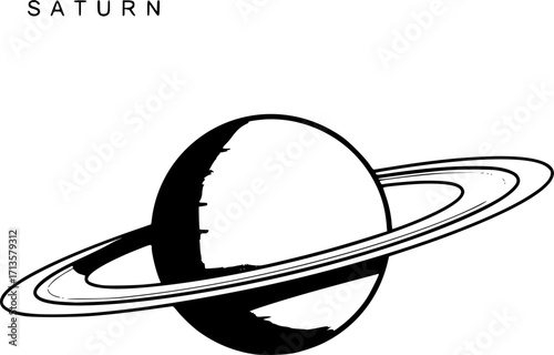 Vector illustration of the planet Saturn
