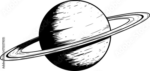 Vector illustration of the planet Saturn
