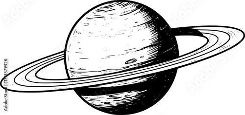 Vector illustration of the planet Saturn
