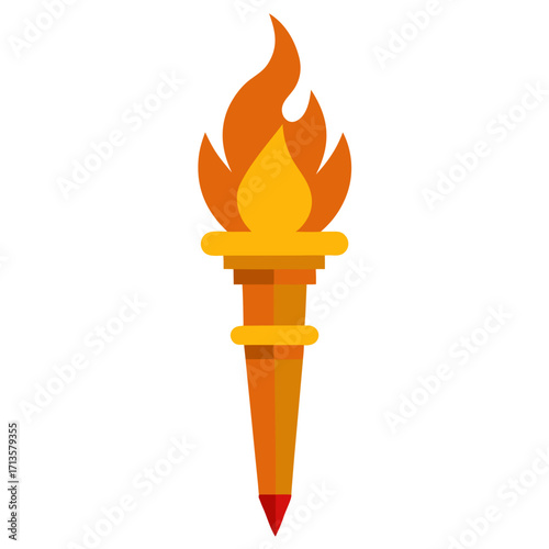 vector illustration of a burning match