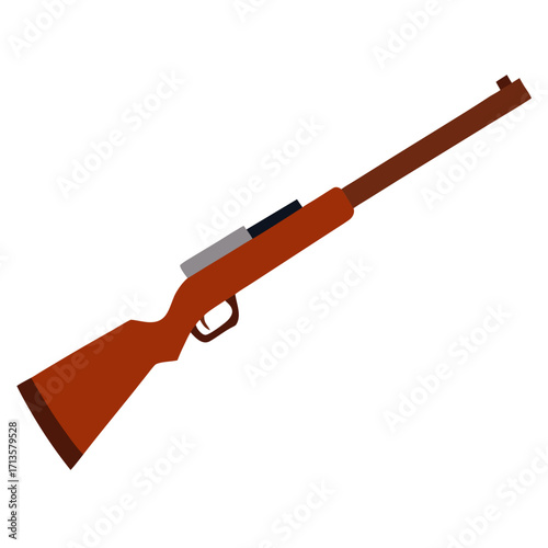 assault rifle isolated on white