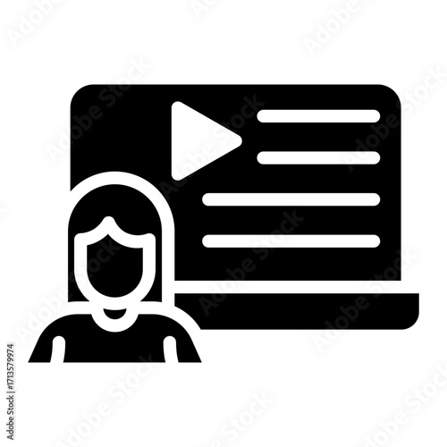 zoom meeting Solid icon