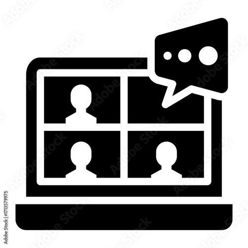 zoom meeting Solid icon