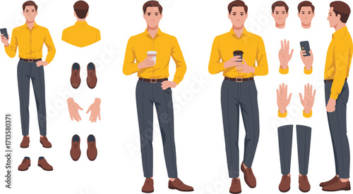 Mannequin with multiple poses and accessories for fashion design