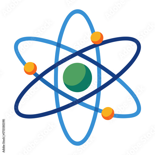 atom symbol on white background