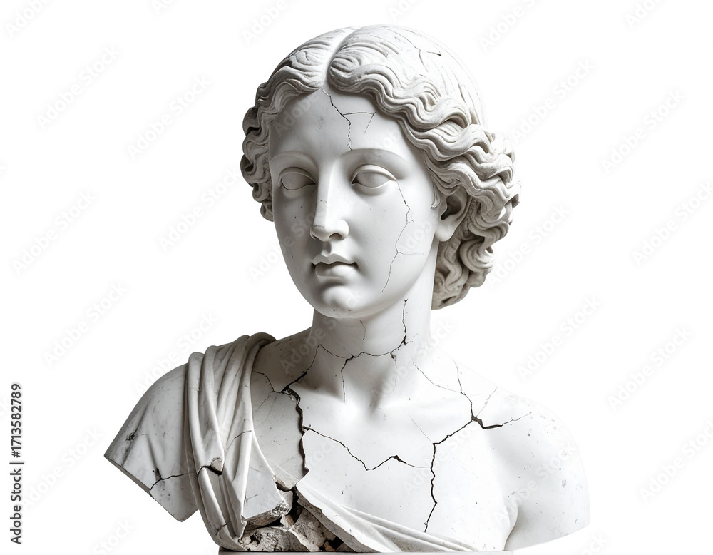 Obraz premium Weathered stone woman head