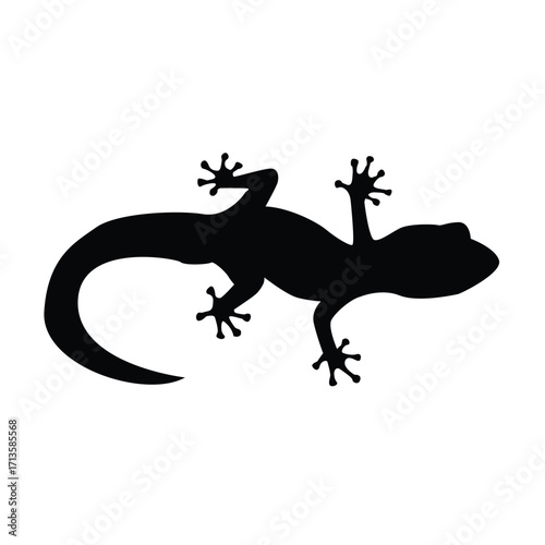 vector illustration of house lizard silhouette shape,logo,on white background
