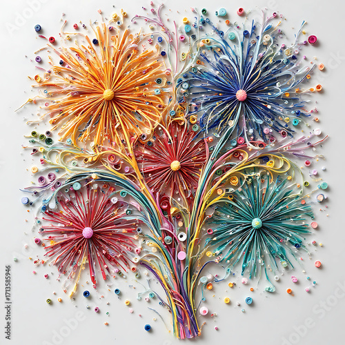 Hand-drawn Quilling Style 