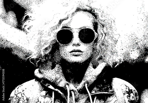 Black And White Heavy Grain Photocopy Photo Effect