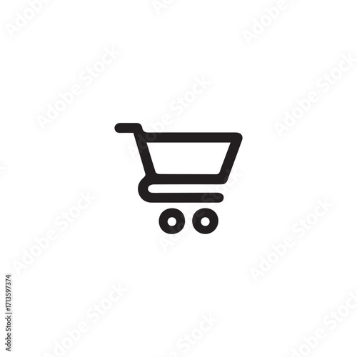 Shopping Cart Icon – Minimal Line Vector