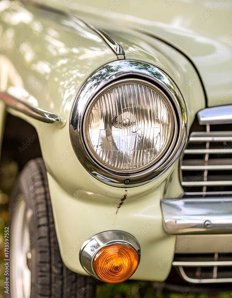 Fototapeta premium Vintage car headlight
