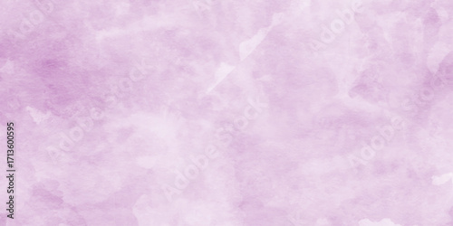 Abstract purple watercolor texture on white paper creating decorative artistic, with subtle rainbow pastel hues, purple watercolor design with delicate watermarks.	
