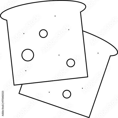 Bread single vector icon illustration