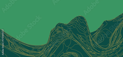 Aesthetic abstract artistic mountain illustration background
