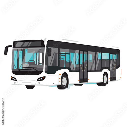 city bus, modern bus, public transport, urban bus, white bus, passenger bus, transit bus, bus illustration, transportation, bus design, side door bus, large window bus, commuter bus, clean design bus,