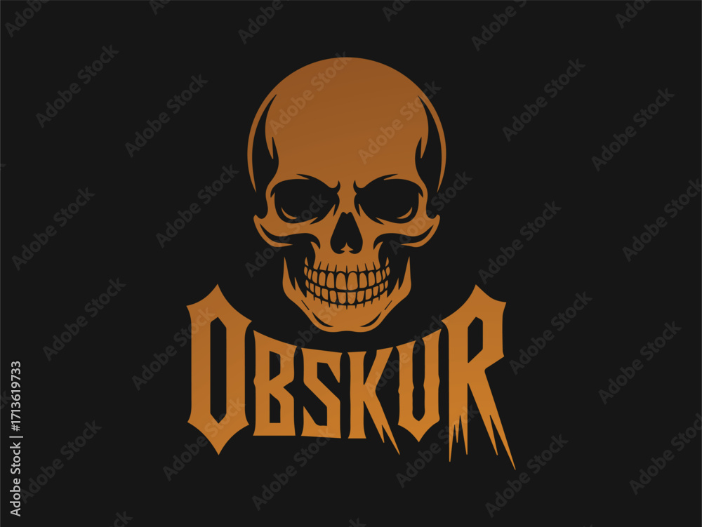 Fototapeta premium A terrifying pirate skull and crossbones on a black background, a symbol of death and danger perfect for Halloween