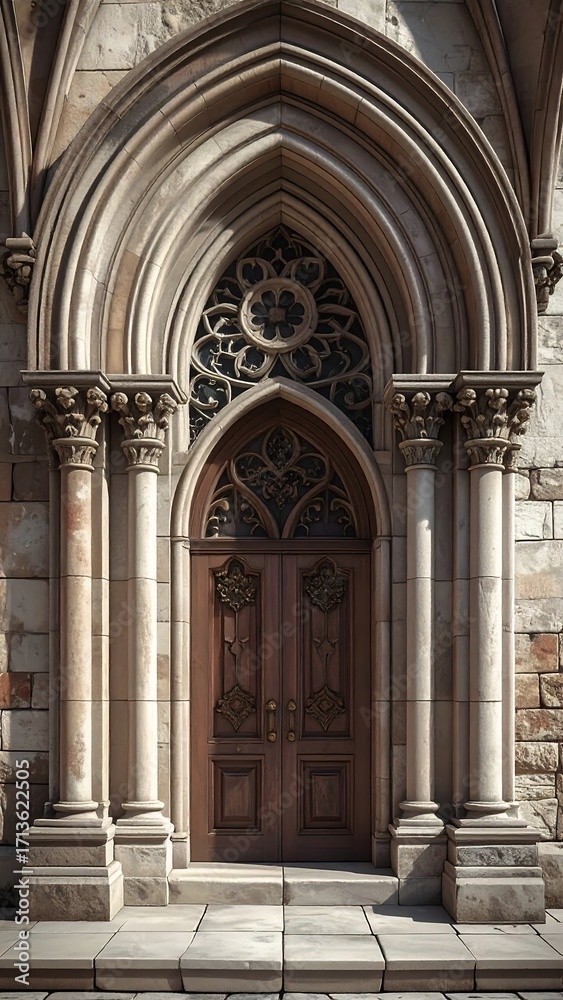 Fototapeta premium Ornate stone archway entrance