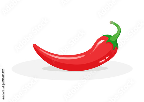 Red chili pepper isolated on transparent background