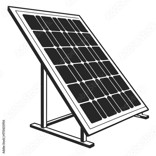 Vector art of solar panel