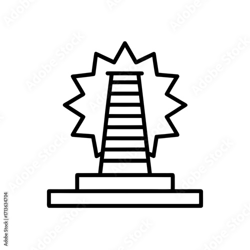 achievement ladder icon isolated on white