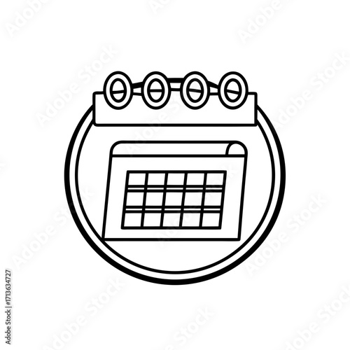 Papier peint almanac icon isolated on white