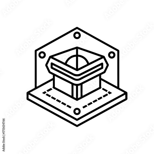 augmented reality icon isolated on white