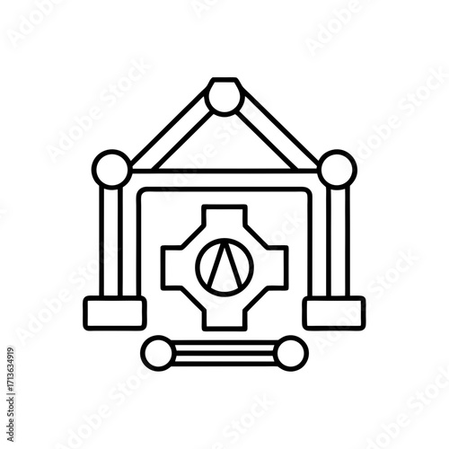 cad tool icon isolated on white