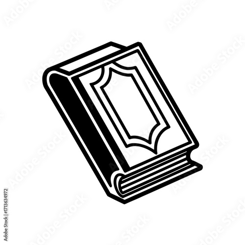 classic novel icon isolated on white