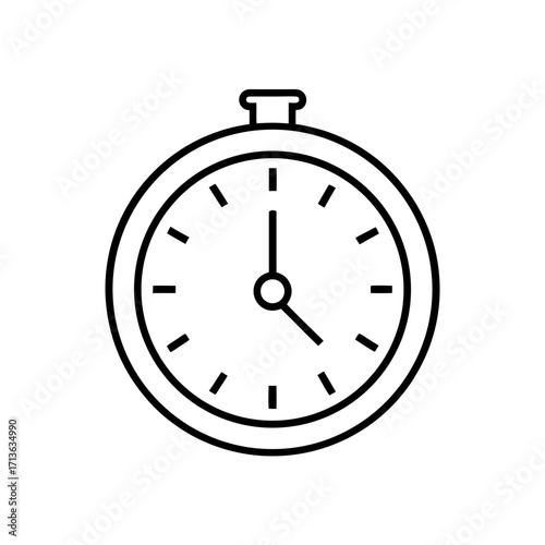 clock timer icon isolated on white