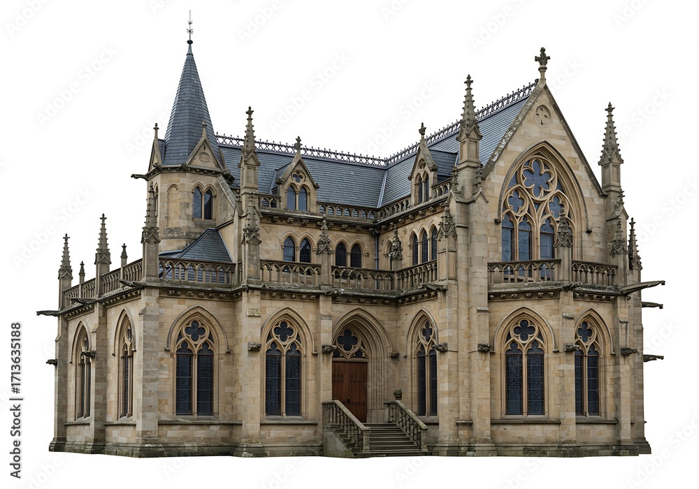 Fototapeta premium Mediterranean Style House Architectural 3D Model Realistic Rendering