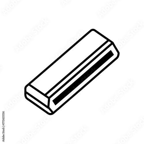 eraser icon isolated on white