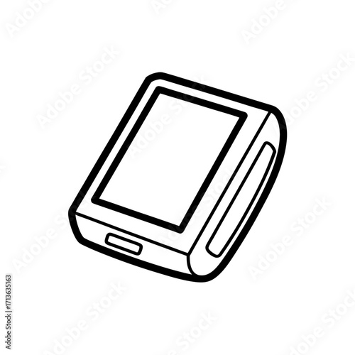 e reader device icon isolated on white