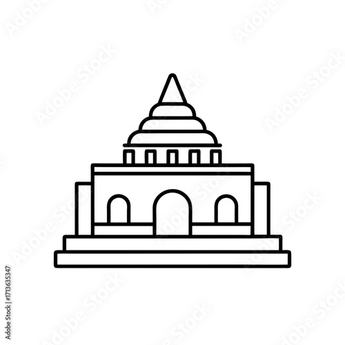 historical site icon isolated on white