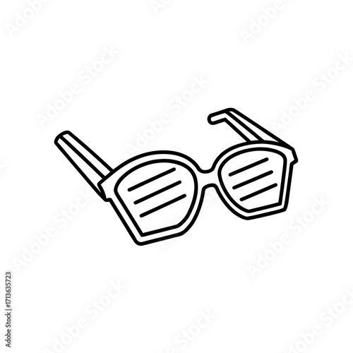 proofreading glasses icon isolated on white