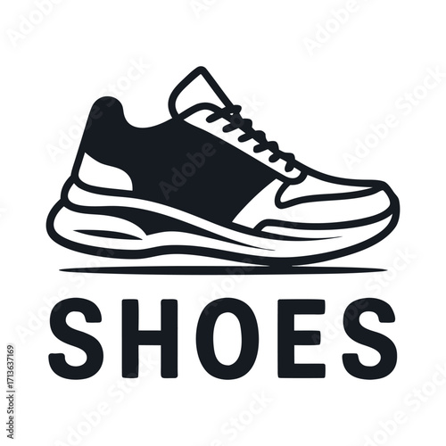 Jogging Shoe Silhouette with Fast Motion Effect