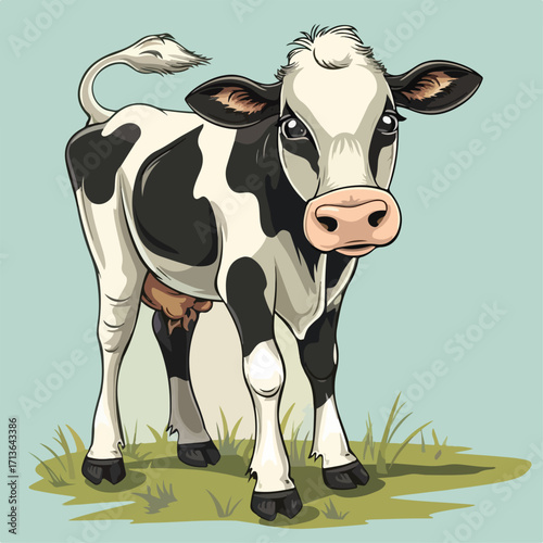 cow, animal, cartoon, farm, vector, milk, illustration, cattle, white, mammal, cute, agriculture, bull, dairy, nature, calf, livestock, black, domestic, drawing, art, udder