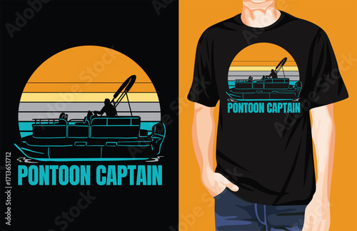 Pontoon captain t-shirt design