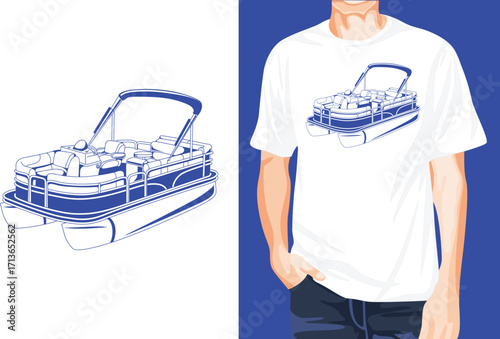 Pontoon t-shirt design
