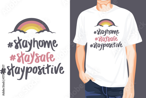 Stay home t-shirt design
