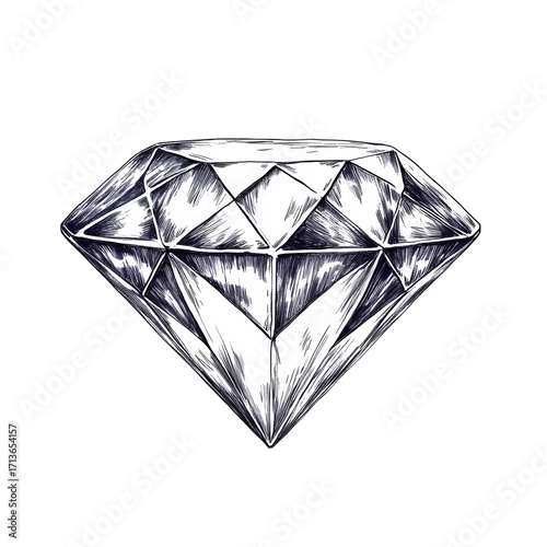 Detailed graphic of a diamond