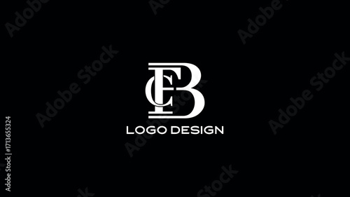 Elegant FCB monogram logo design featuring modern minimalist typography, ideal for business branding, corporate identity, and professional creative projects