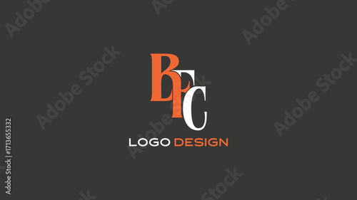 Modern BFC monogram logo design in minimalist style with creative typography, perfect for professional branding, corporate identity, and business marketing use