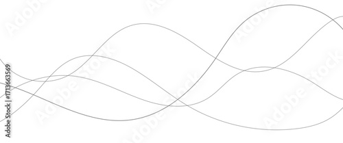 Abstract wavy black and white curved lines.