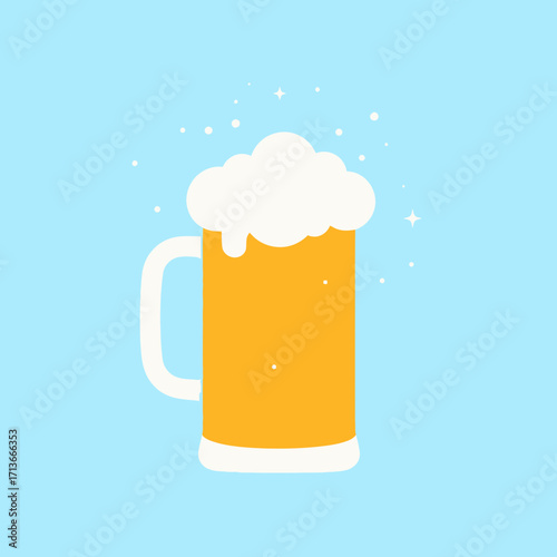 Oktoberfest icon vector Icons of pretzel, beer, Bavarian hat. A mug of frothy beer, perfect for celebrating good times